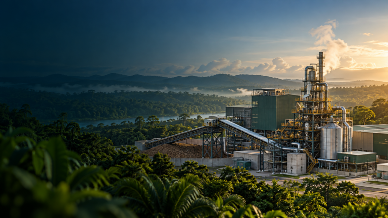 Usine biomasse au cœur de la jungle